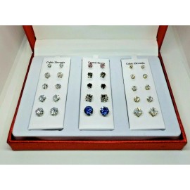 Unbranded Gift Set of 15 Pairs of Cubic Zirconia Earring Set