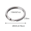 100 Pack Small Keyring Rings Hoops, 20mm /0.79 Inch Silver