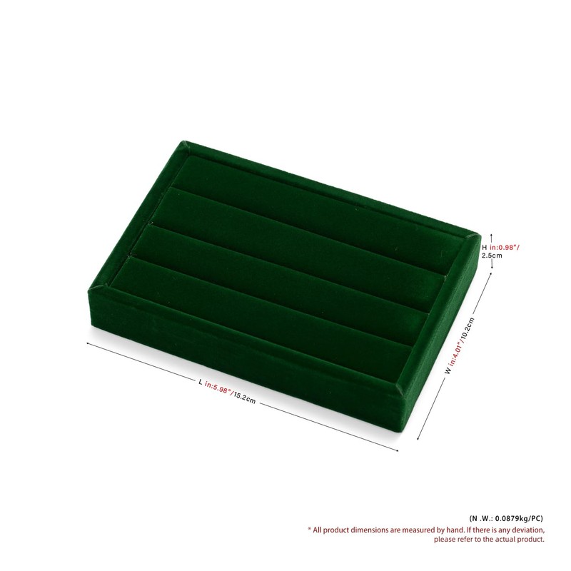 Papten Velvet Ring Organizer Trays Stackable Jewellery Drawer Organiser Tray