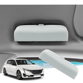 GAFAT Compatible with Peugeot 308 508 SW GT Hybrid 2014-2025 2026 Sunglasses Holder Glasses Case Car, Peuge0t 508 Storage Box Organiser, Peuge0t 308 Accessories [OEM Original] (White)