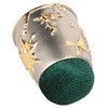 Sewing Pin Cushion Round Zinc Alloy Base Retro Style Pleuche