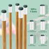 50PCS Slip-On Pool Cue Tips Replacement Kit, 5 Sizes (9/10/11/12/13mm)