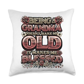 Pregnancy Announcement Grandma To Be Blessed To Be Grandma Throw Pillow