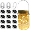 SunKite Solar Mason Jar Lights, 12 Pack 30 LED Waterproof