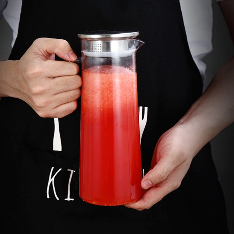 1.2L Acrylic Transparent Juice Bottle Cold Water Pitcher Jug for