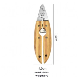 CooCoo Baby Nail Clippers for Dogs and Cats - Pet Grooming Tool with ABS Handle and Stainless Steel Blade, Eco-Friendly Bamboo Look, Safe Grip, Cat Collar, Dog Nail Trimmers, Dog Shoes