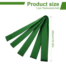 XPEX 260 cm Judo Karate Belt Martial Arts Karate Judo Cotton Taekwondo Belts Professional Karate Aikido Belt for Children Adults Martial Arts Belt, Green, L