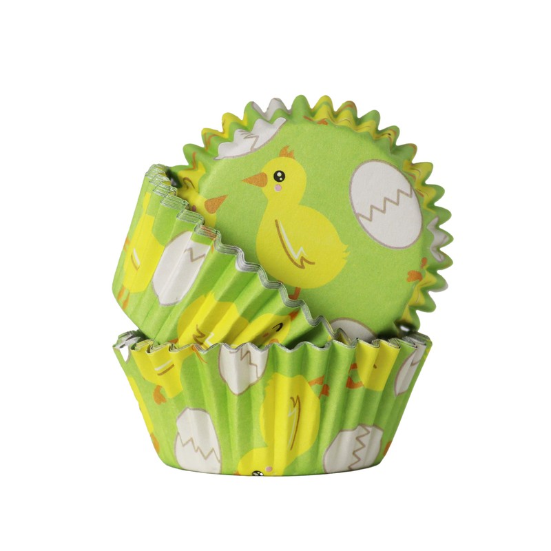 PME Easter Chicks Standard Baking Cups-Foil Lined, PK/30, Multicolor