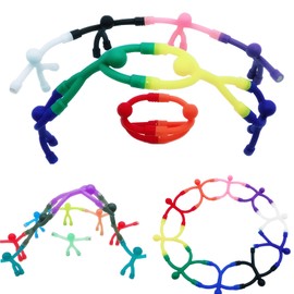 10 Pcs Mini Man Magnetic Toy-s, Mini Man Flexible Fridge Magnets, Mixed color Rubber Magnets Stress Relief Toys,Sensory Learning Toys for Boys Girls (Colorful)