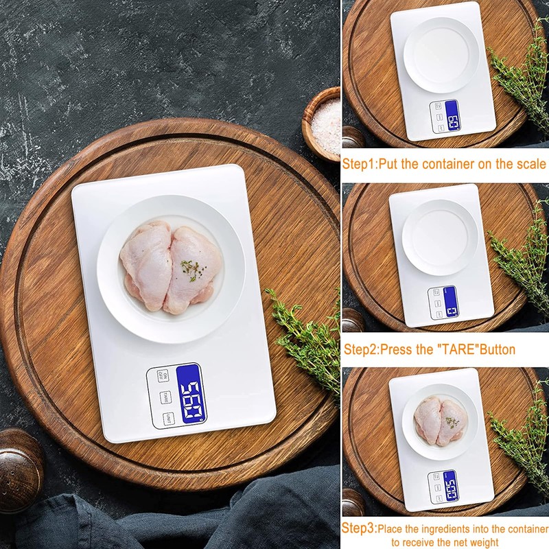 Digital Kitchen Scale with Large LCD Display&Tare Function–Precise Digital Kitchen