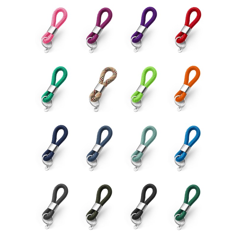 Key pendant with silver metal in maritime design made of