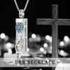 QGJNSGC Urn Necklace for Ashes Sunflower Cremation Jewelry Bar Stainless