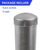 GRELWT 2 Pack 2-3/8" OD Metal Post Extender, 12" Fence