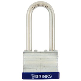 Brink's High Security 50mm Long Shackle Laminated Steel Padlock