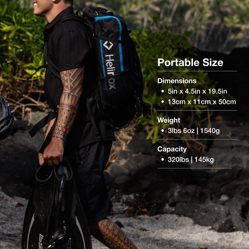 Helinox Beach Chair, 3.18lbs, Lightweight, Lower-Profile, Compact, Collapsible Camping Chair,