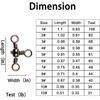 Three 3 Way Barrel Fishing Swivels Cross-Line - 60pcs T-Turn