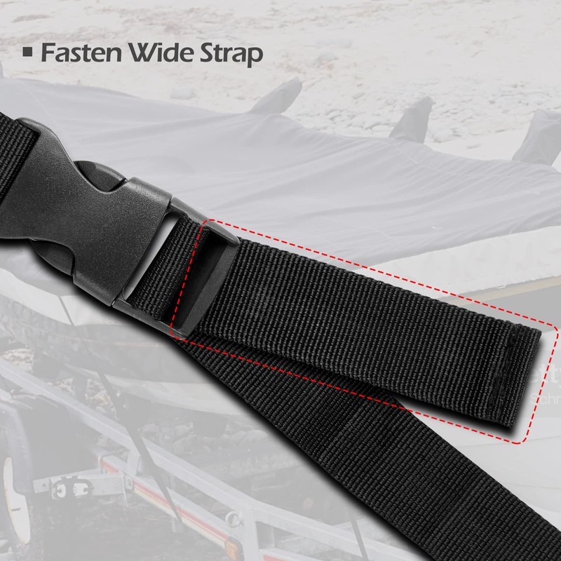 HAHASOLE Boat Cover Straps, 6 Pack-96''Lx1''W Heavy Duty Polyester Adjustable