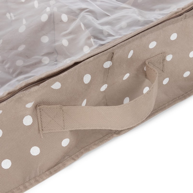 Compactor Rivoli 12 Compartment Under bed Shoe Storage Bag, Cappuccino/White