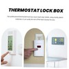 TEHAUX Transparent Wall Mounted Thermostat Lock Box Keyed Protective Cover