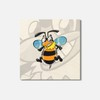 Unbranded Funny Bee Animal 4'' X 4'' Square Wooden Coaster