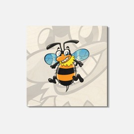 Unbranded Funny Bee Animal 4'' X 4'' Square Wooden Coaster