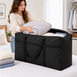 Extra Large Waterproof Moving Bag for Storage – Foldable Oxford Organizer for Travel, Laundry & Moving