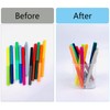Newkita Acrylic Clear 3 Slots Pencil Pen Holder for Desk,
