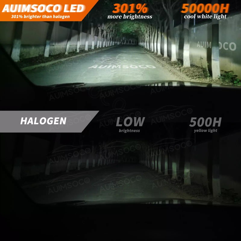 AUIMSOCO 9006 9005 LED Headlights Kit Combo Bulbs 10000K High