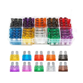 100pcs Car Fuses Assorted Kit,Standard Blade Assortment with Color Coded Fuse,Car Automotive Replacement Fuses for Auto RV Caravan Truck Motorcycle(2A-35A)