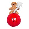 Pearhead Holiday Wrecking Bauble Dog Toy, Stuffed Dog Plush Toy,