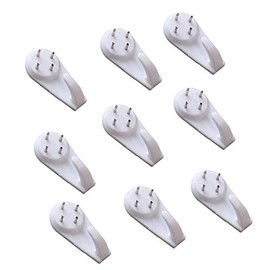 20Pcs Hardwall Hanger Hooks for Hardware Fasteners Hooks Wall Mount No Trace Hanging Hook Drywall Picture Hooks Traceless Nail Plastic Wall Hook for Photo Frame Clock Hangers (4cm/1.57inch Length)