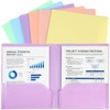 Kisston 30 Pack Folders with Pockets, Pastel Folders with 2