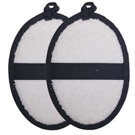 ugged Natural Shower Loofah for Men - Tough Exfoliating Body Scrubbers, Durable & Gentle Terry Towel Cloth pad for Manly Skin Care - Lufas, Luffa, Loufas Sponges