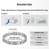 Feifuli Men's Stainless Steel Bracelet 7.3-8.7 Inches Solid Thick Chain