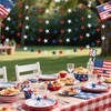 UOUYOO Patriotic Star Streamers Banner Garland 6 Strands 4th of