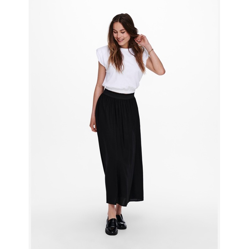 Only Female Plain Maxi Skirt, black