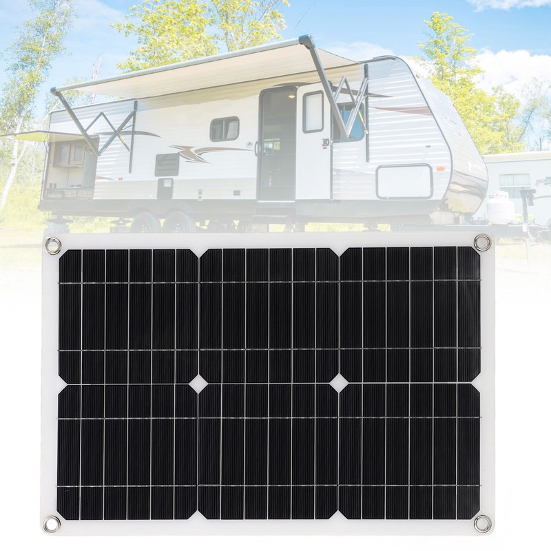 18V 20W Portable Solar Panel Semi Flexible Monocrystalline Waterproof Solar