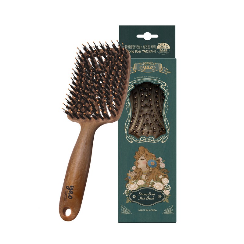 Yao 스트롱우드스퀘어보아 브러쉬 Strongwood Square Boa Brush