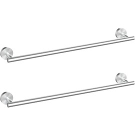 SEIDO Anti-Dropping Towel Bar 36", Stainless Steel Towel Rack for Bathroom Wall, Double Locking Design Towel bar for Bathroom, Brushed Nickel, 36 inch, 2pc