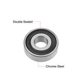 sourcing map 6202-13-2RS Deep Groove Ball Bearings 13mm Inner Dia 35mm OD 11mm Bore Double Sealed Chrome Steel Z2 4pcs
