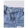 WDIRARA Girl's Bow Print Ripped Wide Leg Baggy Jeans High