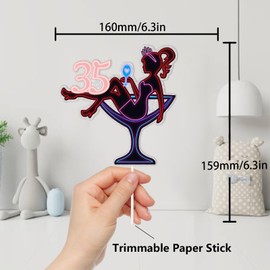 Decoración de tarta de tacón alto con purpurina rosa para niña sentada de 35 años para maquillaje, spa y destello por la noche de despedida, película de despedida de soltera, club nocturno, decoración