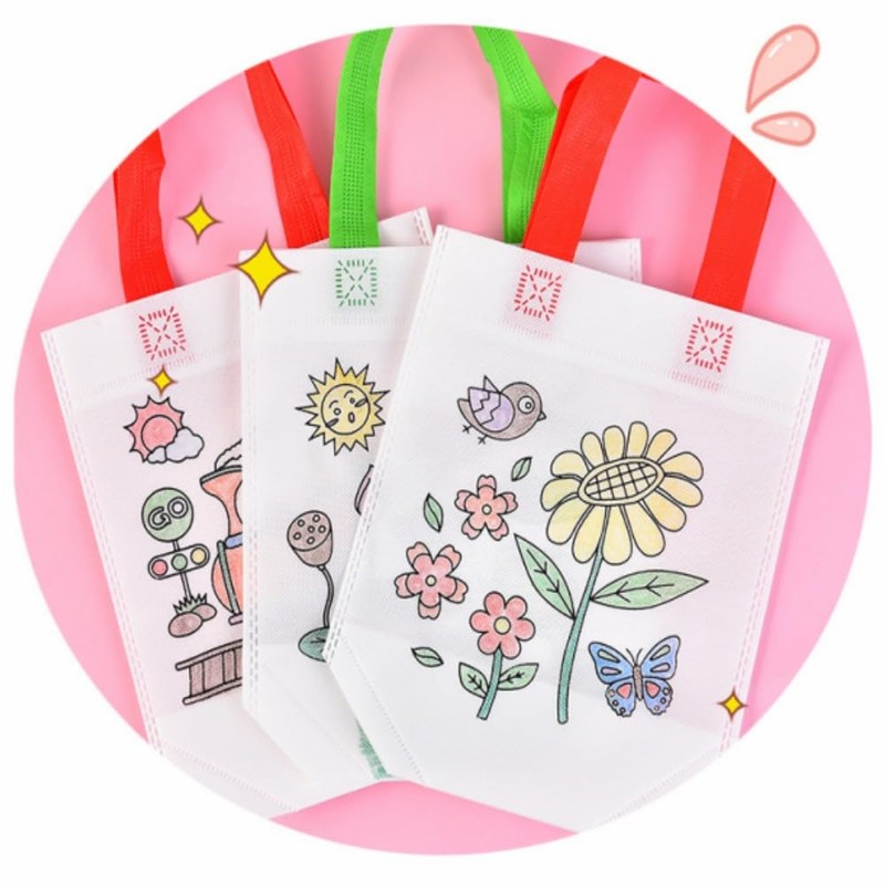 20 PCS Bolsas Ecológicas Reutilizables para Colorear, Carnaval, Con Bolsas