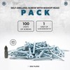 DOJA Barcelona Self-Drilling Screws with PH2-25 Tip, 100 Countersunk Screws,