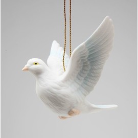 Fine Porcelain Peace Dove Figurine Ornament, 3-1/8" L