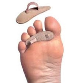 Hammertoe Crutch, Suede Crest Buttress Splint, 3 Toe Straighteners per Order (Right Large)
