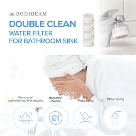 [6 Months Set] Water Filter for Sink Faucet and Replacement Set, Sink Water Filter, Vitamin C Gel, NSF Certified - Removes Impurities, Chlorine and Rust - Skin Hydration, Made in Korea