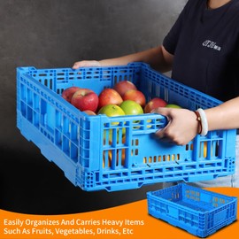 Collapsible Storage Bin Containe 43 Liter Transfer heavy duty plastic storage box ,milk crates heavy duty Transit storage of various items (1)