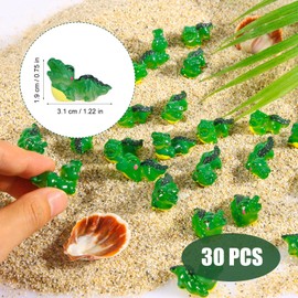 PEUTIER 30pcs Mini Resin Crocodile, 1.22 x 0.75 x 0.55 Inch Miniature Crocodile Statue Tiny Alligator Little Wildlife Animal Resin Figures Set for Garden Home Desktop Decoration Birthday Party Gift