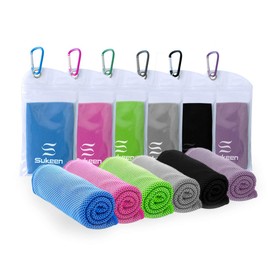 [6 Pack] Cooling Towel (40"x12"),Ice Towel,Soft Breathable Chilly Towel,Microfiber Towel for Yoga,Sport,Running,Gym,Workout,Camping,Fitness,Workout & More Activities